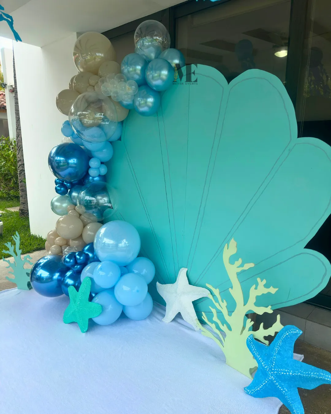 Decoración temática marina para cumpleaños por Mevak Events
